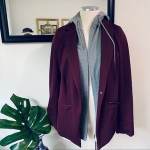 Torrid Layered Hoodie Blazer